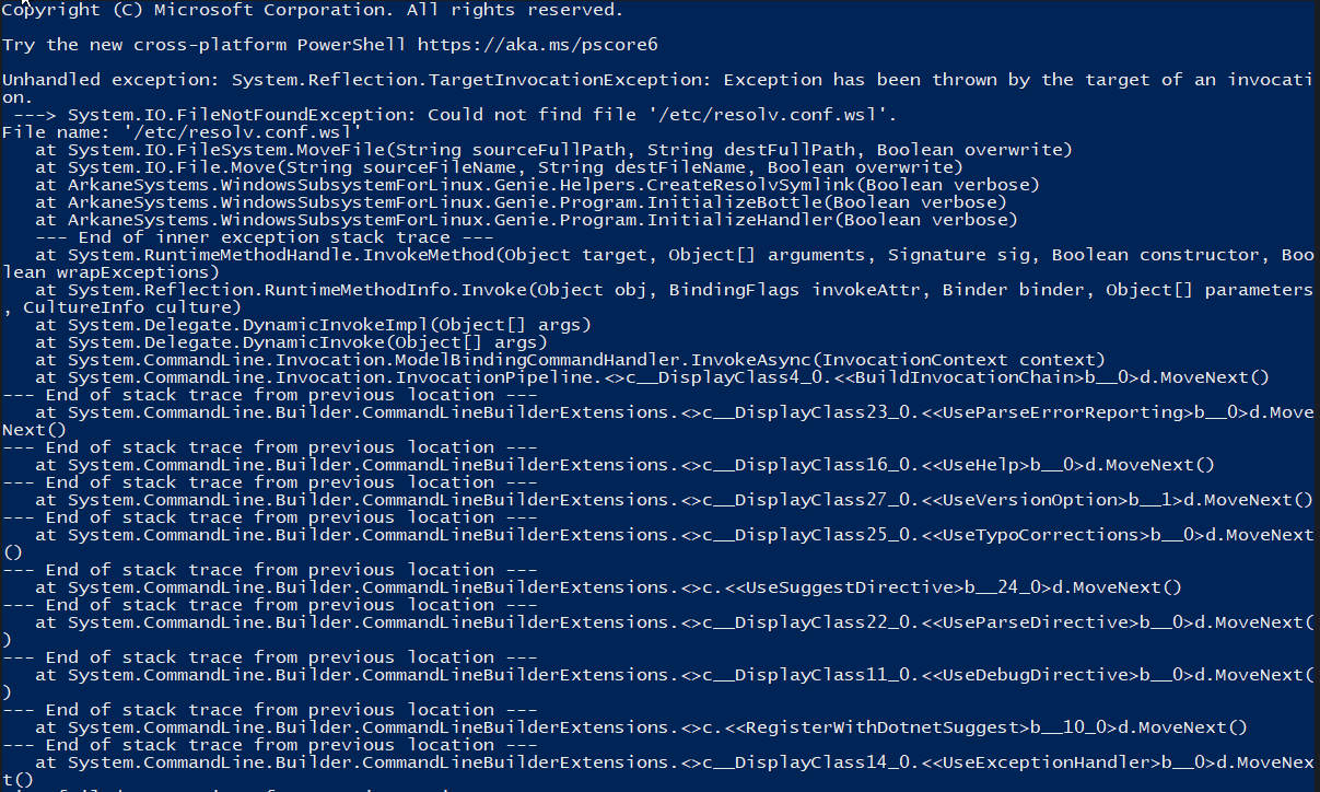 Random Arkane error on WSL start · Issue #198 · arkane-systems/genie ...